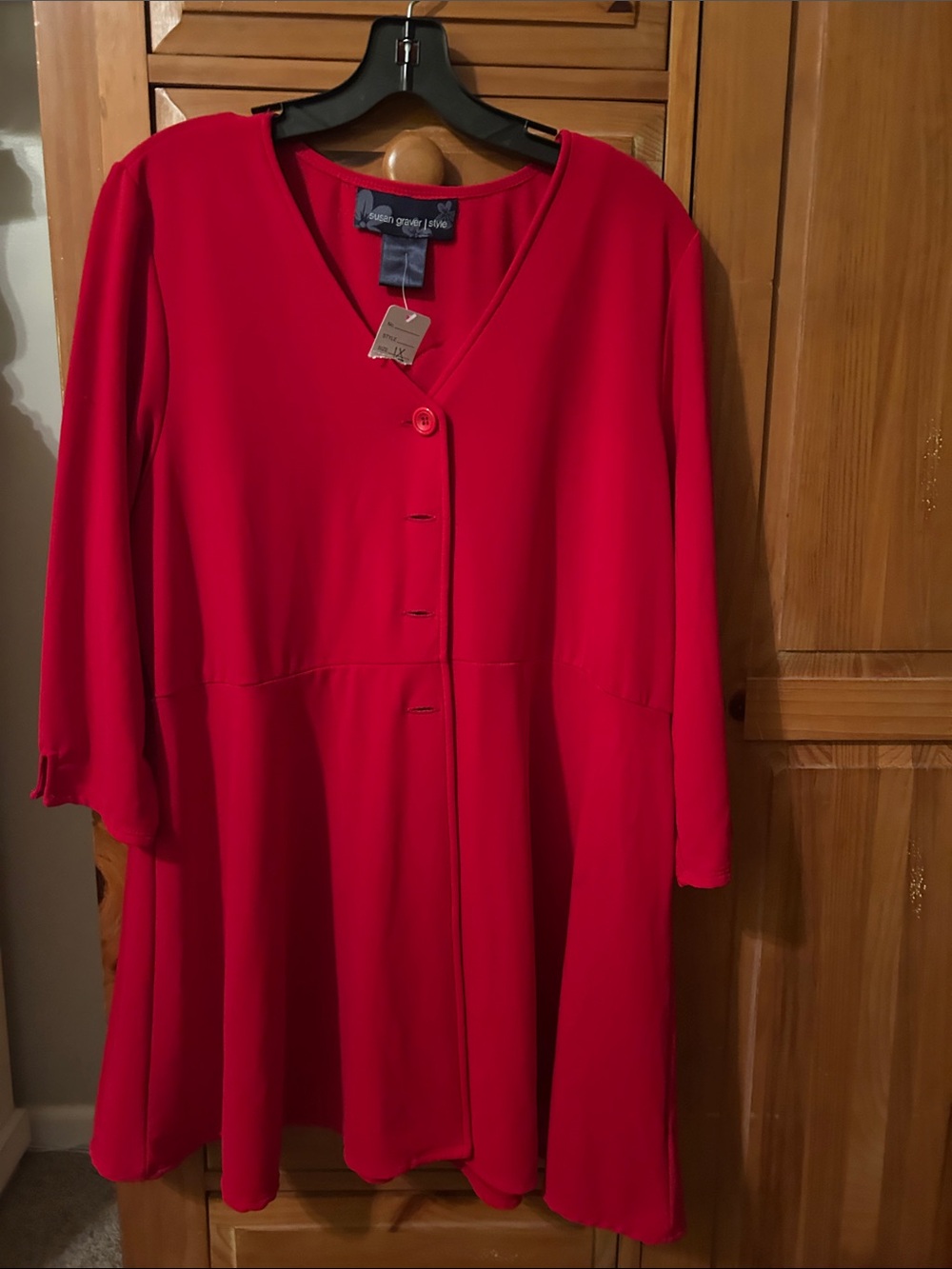 Susan Graver Button-Front Dress